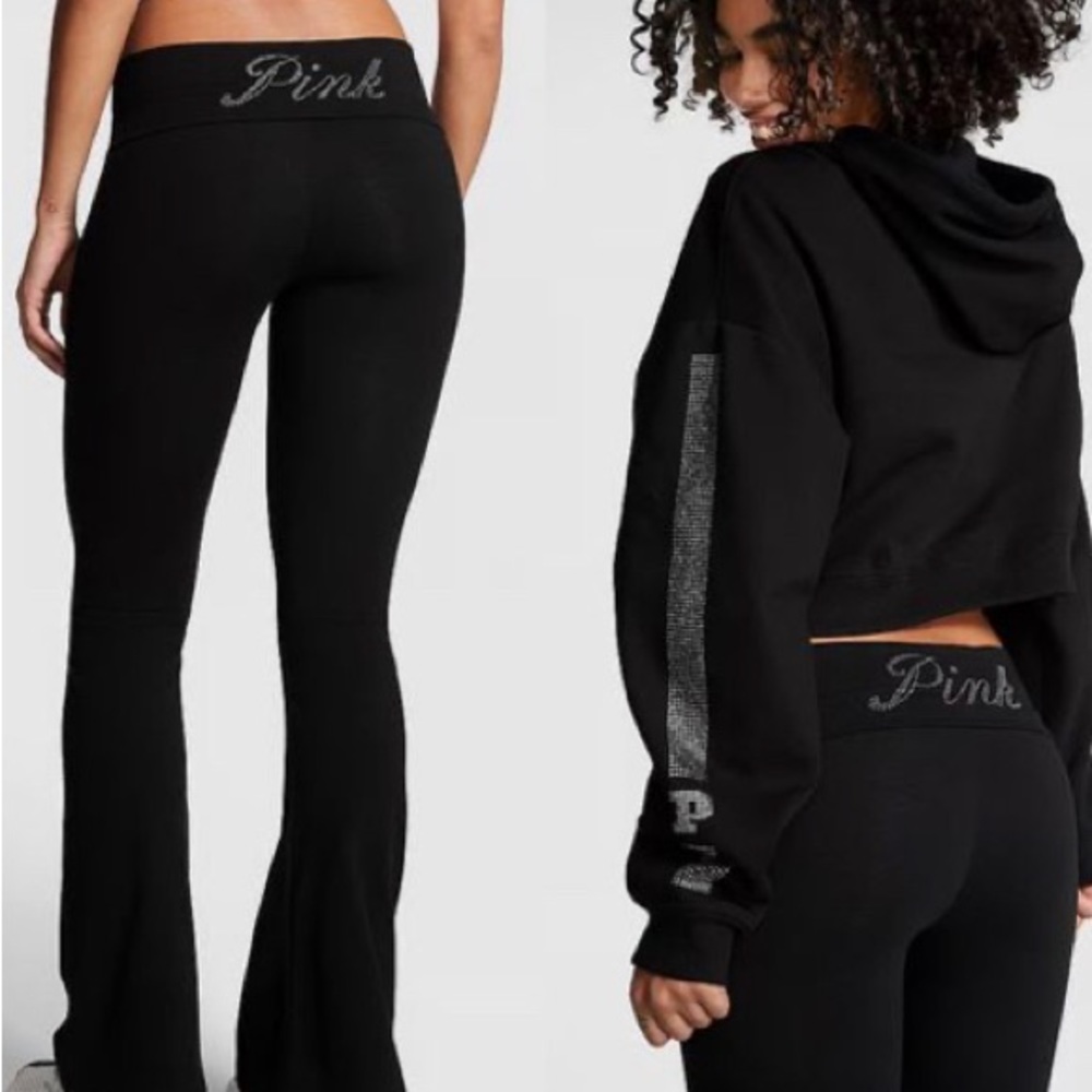 LIMITED EDITION VS PINK BLING FLARE LEGGINGS